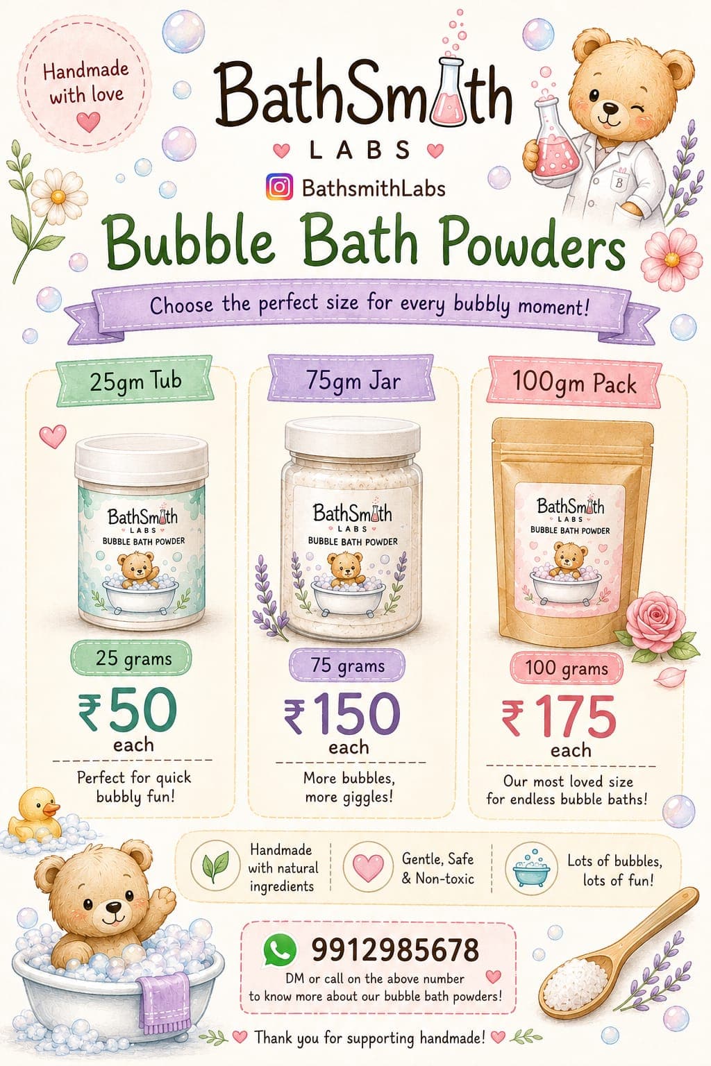 Bubble Bath Powder